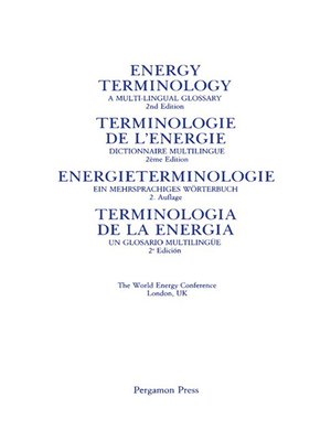 cover image of Energy Terminology